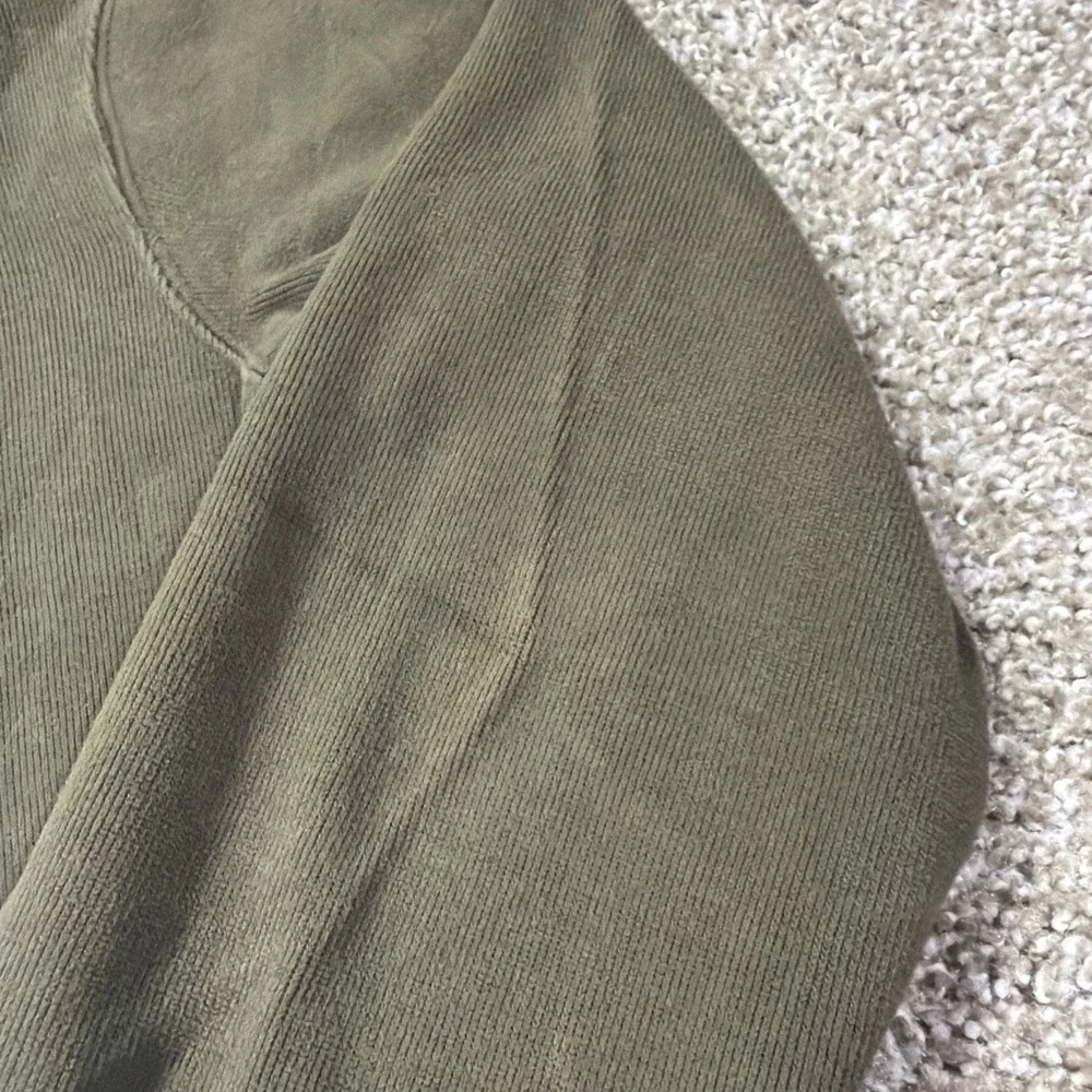 Vintage Polo Ralph Lauren Olive Green Quarter Zip XXL Vintage Faded